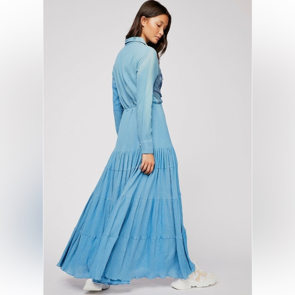 Free People c Carolinak Natalie Floral Embroidered Maxi Dress - Picture 2 of 3